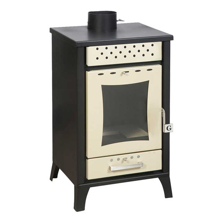 15 Kw Wood Burning Steel Stove With Water Jacket 74 Efficiency (gekas Stoves Dg 2000) Black