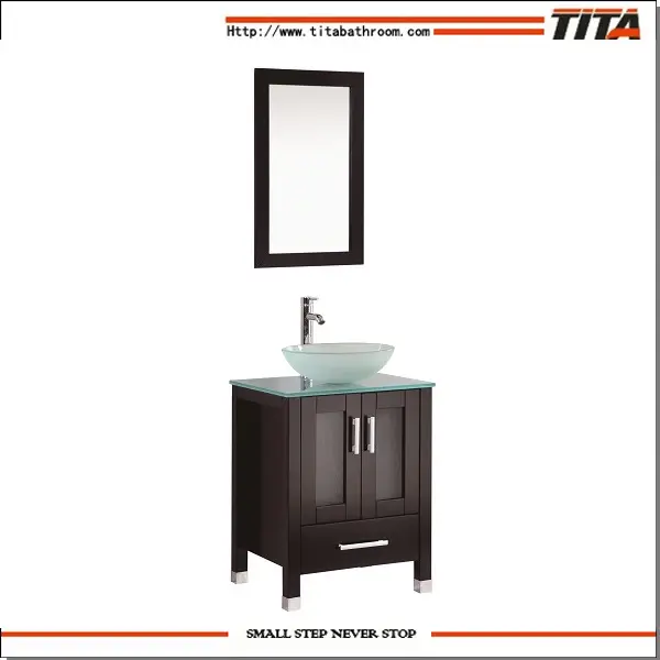 24 Inch Oval Frosted Glass Sink Furniture Bathroom Cabinet Vanities T9219