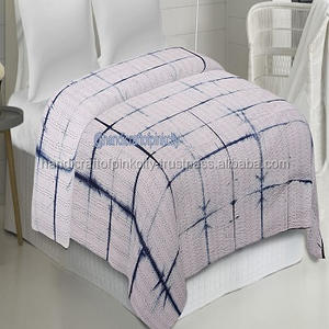 ผ้าคลุมเตียงแบบใช้แล้วทิ้งผ้าคอตตอนอินเดียทำด้วยมือผ้าคลุมเตียงติดตั้งผ้าปูที่นอนแบบแบน300TC จำนวนด้ายสไตล์อาร์ตเดคโค - Product Image 1