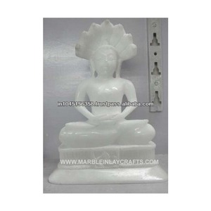 White Marble Buddha Statue - Product Image 1