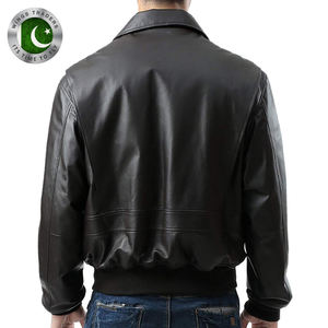 Blouson bombardier en cuir de vache, veste pour homme - Product Image 2