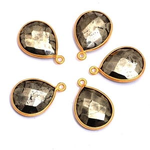 Labradorite Or Vermeil Pierres Précieuses Pendentif - Product Image 2