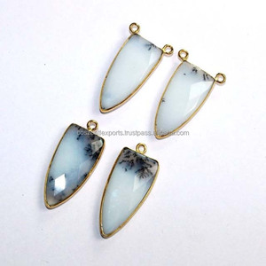 Dendrítico-conector de punto de GEMA de ópalo, joyería fina, colgantes y dijes, DIY, fabricación de joyas para mujer, moda - Product Image 2