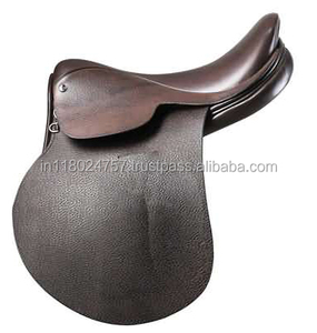 Fournisseurs de selle de polo de cheval tout usage anglais en cuir texturé noir/marron léger de l'Inde vente chaude - Product Image 1