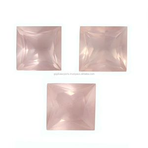Piedra preciosa Rosa semipreciosa de forma cuadrada natural personalizada de cuarzo rosa de calidad superior al por mayor para la fabricación de joyas al mejor precio - Product Image 2
