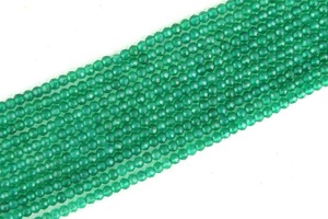 12.5 pouces de Long Onyx vert naturel Micro facettes rondelles perles DIY Bracelet collier fabrication de bijoux - Product Image 2