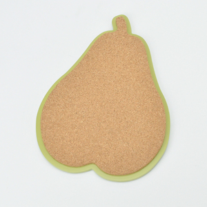 Dessous de plat en liège en forme de citrouille orange simple - Product Image 3