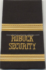 Parche de Epaulete de Cuero y Tela Oxford para Piloto OEM, Insignia de Rango de Dos Rayas Doradas, Trenza de Alambre Dorado Francés al por Mayor, Hecho a Mano - Product Image 6