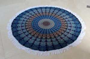 Tapiz redondo de Mandala hecho a mano indio, manta de cama, tapiz étnico Hippie, esterilla de Yoga - Product Image 5