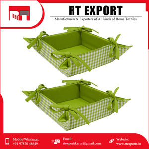 Square Shape Cotton <b>Bread</b> Basket at Affordable Price - Product Image 4