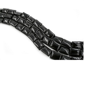 High quality Rectangle <b>Beads</b> black tourmaline <b>bead</b> <b>crystal</b> women necklace jewellery square gemstone <b>bead</b> Jewelry Making suppler - Product Image 1