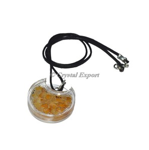 Golden Quartz Acrylic <b>Orgonite</b> Pendant - Product Image 1