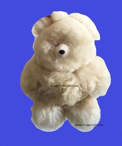 Alpaca Teddy Bear Toy Ppunchay Peru, Fur Alpaca Teddy Bear Toy Ppunchay Peru