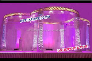 Mandril de boda de cristal dorado, cristal Led de lujo - Product Image 5