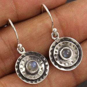 Nueva colección de piedras preciosas de LABRADORITA naturales, pendientes de joyería hechos a mano de plata de ley sólida 925 pura para niñas - Product Image 2