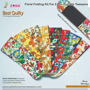 Pinzas para pestañas con puntas de fibra antideslizantes ligeras de 2 piezas, Kit de viaje, pinzas para pestañas profesionales probadas a mano con bolsa magnética - Product Image 3