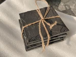 Himachal <b>Black</b> Most Popular Quartzite Slate Stone Wall Panel Veneer <b>Sheet</b> Square Outdoor Flooring Tile Direct Split Traditional - Product Image 3