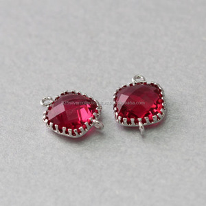 Meilleure qualité rouge rubis coussin forme pierre précieuse en vrac à la main en laiton taille de bague pour la fabrication de bijoux produit en vrac - Product Image 1