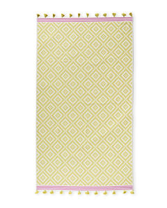 100% Cotton Rectangular Fouta <b>Towel</b> Turkish Style Yarn Dyed <b>Striped</b> Dobby Embroidery Everyday for Home Travel Adult Home Decor - Product Image 5