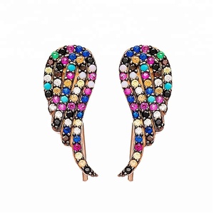 Pendiente de diseño de ala de Ángel turco, joyería de plata de ley 925 artesanal al por mayor a precio de fábrica - Product Image 1
