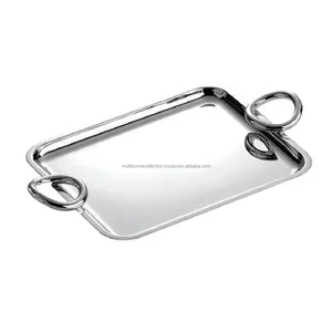 Stainless Steel Rectangular Tray with Handles