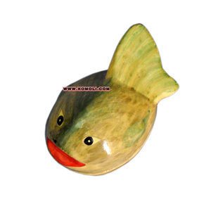 กล่องตกแต่งรูปปลาเพ้นท์มือ, ของที่ระลึกงานฝีมือจากกระดาษปะติด, ของตกแต่งรูปสัตว์ทำมือที่ไม่เหมือนใคร - Product Image 1