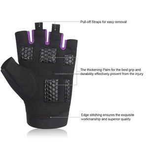 Guantes Antideslizantes sin Dedos para Levantamiento de Pesas con Materiales de Cuero/Cuero Sintético/Amaara para Uso Unisex en Gimnasio y Ciclismo - Product Image 2