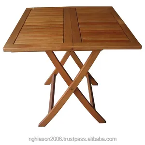 Manufacturer Supply Simple Design Luxury Outdoor Acacia Wood Table Folding Made in Vietnam High Quality