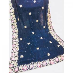 Outclass <b>Ladies</b> Velvet <b>Shawl</b> Embroidery Work Available - Product Image 1
