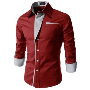 Camisa de Vestir con Botones Laterales 2022, Camisa de Algodón con Estampado Floral, Camisas de Vestir a Cuadros con Botones para Hombre con Logotipo y Diseño Personalizados - Product Image 2