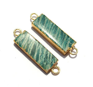 Amazonita-Colgante con forma de barra rectangular, joyería fina, joyería - Product Image 1
