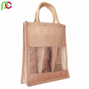 Emballage de bouteille de vin écologique avec logo personnalisé Sac à vin en toile de jute sérigraphié de l'Inde - Product Image 5