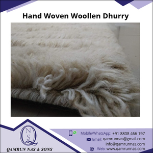 พรมขนแกะขนสัตว์อินเดียชนบทพรมสวดมนต์แบบทันสมัยพรมปูพื้นพร้อมพู่คุณภาพระดับพรีเมียมสำหรับห้องรับประทานอาหาร - Product Image 3