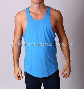 Camiseta deportiva personalizada OEM con espalda en Y y parte inferior curva para hombre - Product Image 1