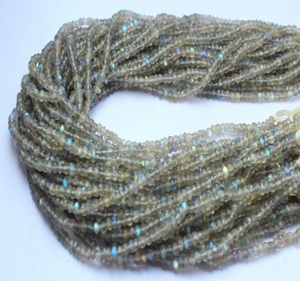 ลูกปัดแบบเหลี่ยมเพชรพลอยลาบราดอร์ธรรมชาติขนาด12.5นิ้วลูกปัดอัญมณีสีฟ้าขนาด3มม. สร้อยข้อมือเครื่องประดับขายต่อสาย - Product Image 1