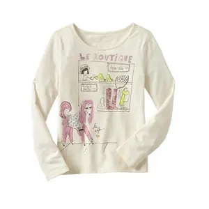 女の子長袖グラフィックTシャツキッズ幼児赤ちゃん十代の若い小さな女の子フルスリーブTシャツ綿100% オールシーズンスタイリッシュな赤ちゃん