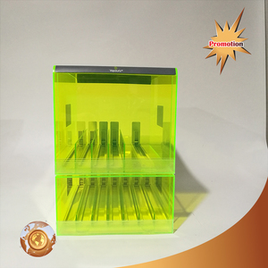 Tùy chỉnh màu xanh lá cây Acrylic Hộp nhựa khe cắm cho Chai chất lỏng hiển thị kệ - Product Image 2