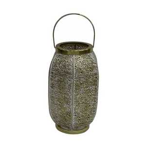 Antique Design Round Filigree Iron Metal Hurricane Hanging <b>Lantern</b> New Home <b>Outdoor</b> Decorative <b>Candle</b> Holder for Christmas - Product Image 6