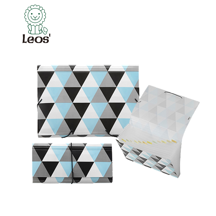 Leos Office Stationary Supply Geometric PP Expanding File folder