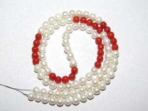 Corail italien et perle corail et perle Belles perles de pierres précieuses de forme ronde Fabrication de bijoux naturels de bonne qualité - Product Image 6