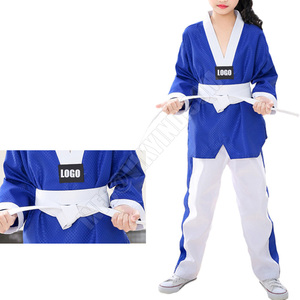 Teakwondo adolescente algodón o poliéster alta calidad WTF Taekwondo uniforme niños adultos Karate traje Taekwondo uniforme Karate - Product Image 4