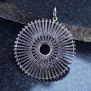 Authentic 925 Sterling Silver Pave Brown <b>Diamond</b> Handmade Pendant <b>Jewelry</b> - Product Image 2