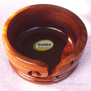 Cuenco de Almacenamiento de Hilo Hecho a Mano con Madera de Sheesham Pulida de Primera Calidad - Product Image 1