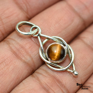 Ravissant pendentif de forme ronde en argent Sterling 925, bijoux en argent uniques, design exclusif - Product Image 3