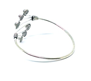 กำไลข้อมือหินมูนสโตนหกชิ้นกำไลข้อมือทำมือสีเงิน - Product Image 3