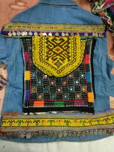 Indian Bohemian Style Boho Vintage Banjara Jacket Women Denim Banjara Jacket Men Jacket Guru Kirpa Export House Clothing - Product Image 3