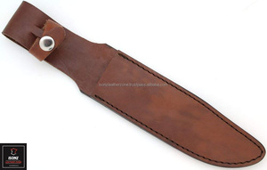 Funda de cuchillo de cuero marrón hecha a mano con soporte de OEM y ODM personalizable de nailon duradero - Product Image 2
