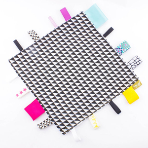 India OEM Supply Best Quality Baby Taggies Blanket with Custom Logo - Product Image 1