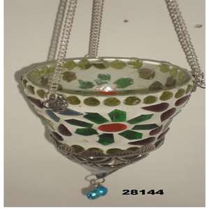 Candelabro de la mejor calidad para boda y hogar, candelita de cristal colgante de mosaico verde - Product Image 1