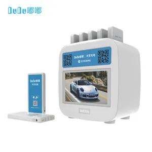 Dudu Power Bank Sharing Station 5slots 7 Inch Advertising Screen Phone Charging Stations For Business Restaurant